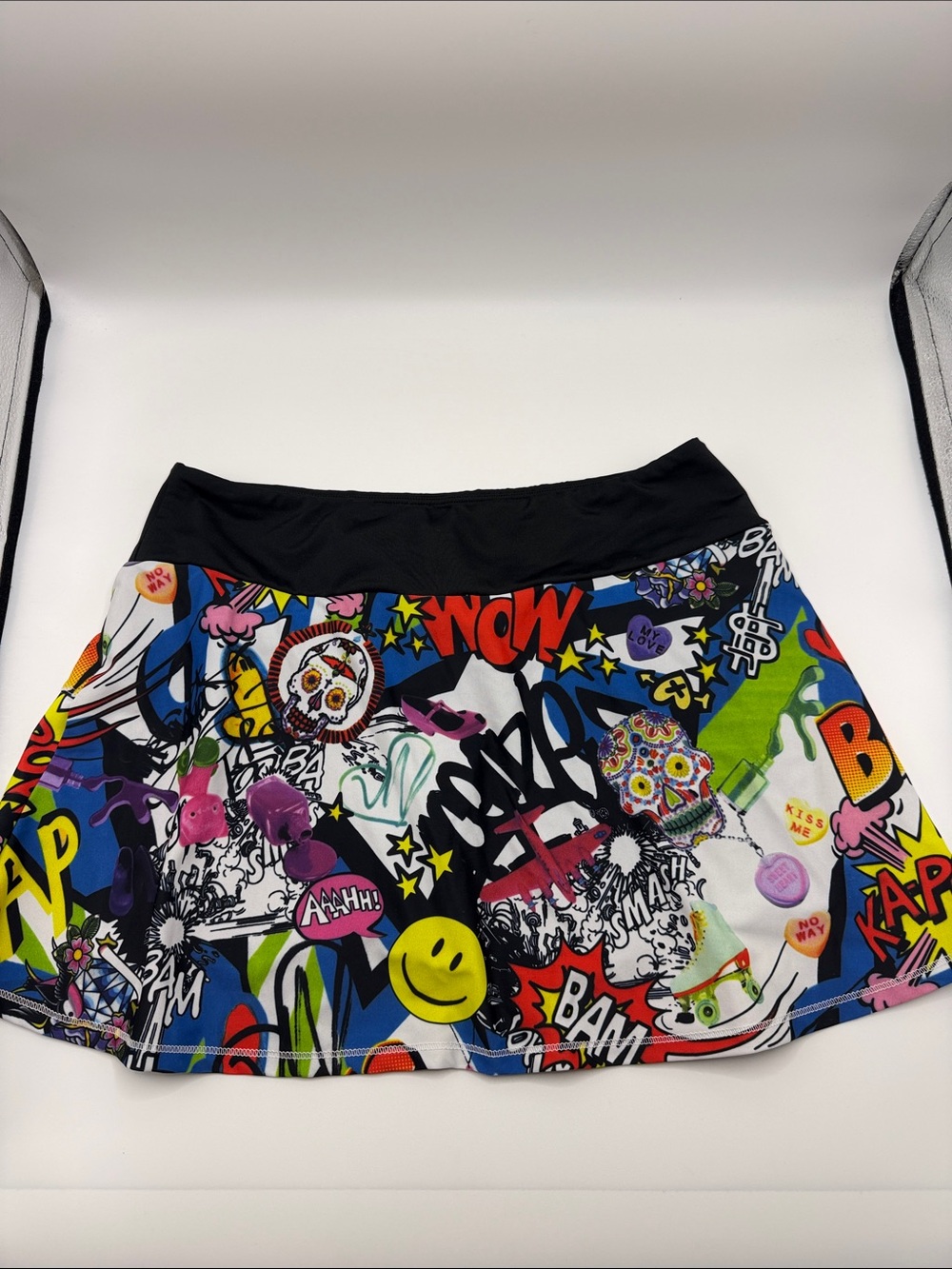 Queen of the Court Graphic Pop-Art Multicolor Skort Tennis Pickleball M